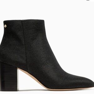 Kate Spade Glitter Black Ankle Booties New in Box